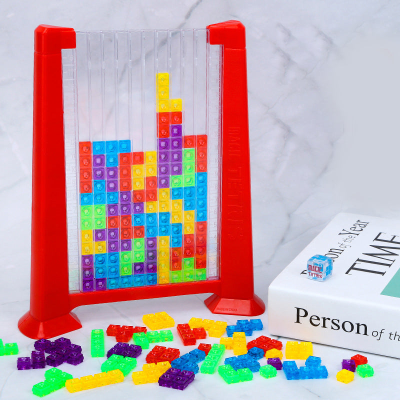 Block Puzzle - BrainBlocks-Red-Nora Luxe