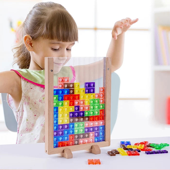 Block Puzzle - BrainBlocks-Red-Nora Luxe