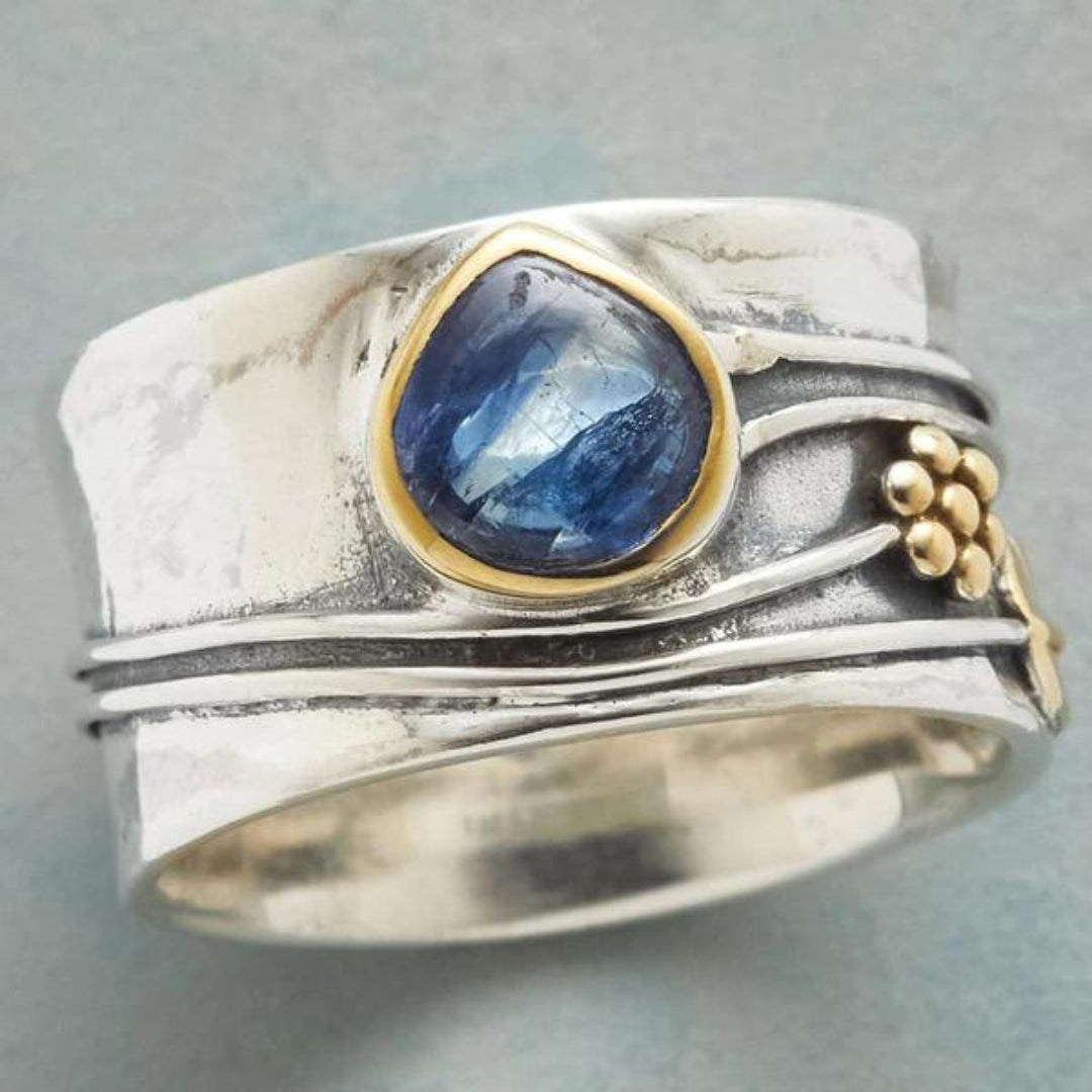 Bohemian Gemstone Meditation Ring - Thalia-6-Nora Luxe