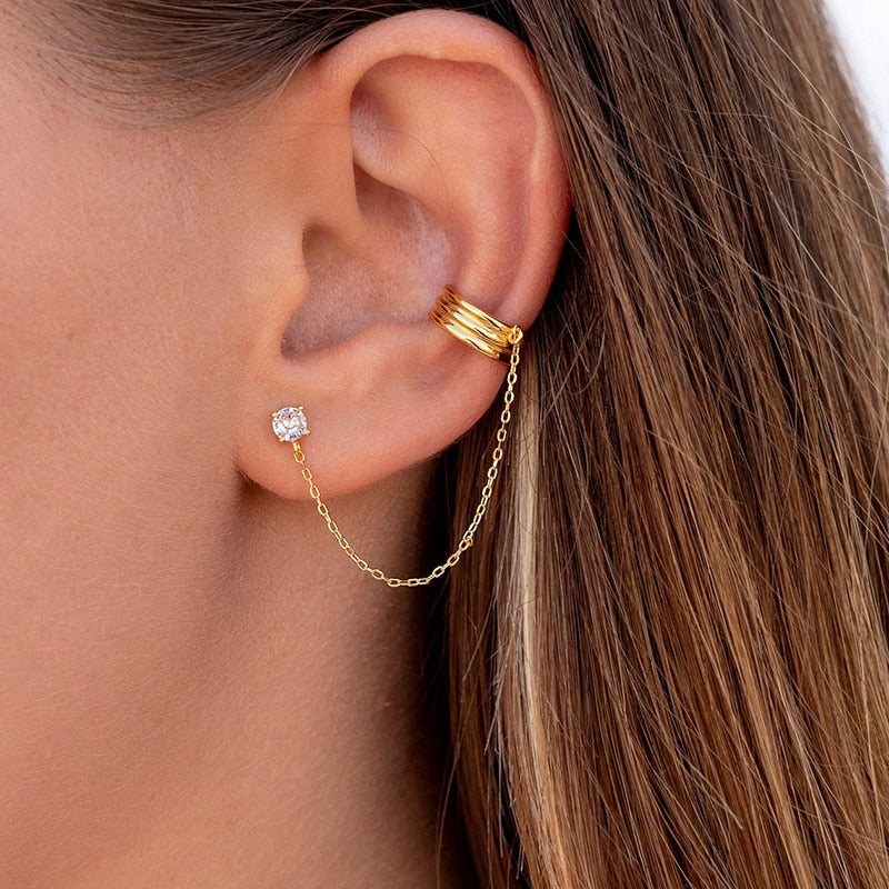 Boho Chic Earrings Set - Amira-Gold-3 Pair Set-Nora Luxe