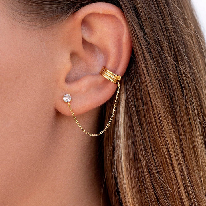 Boho Chic Earrings Set - Amira-Gold-3 Pair Set-Nora Luxe