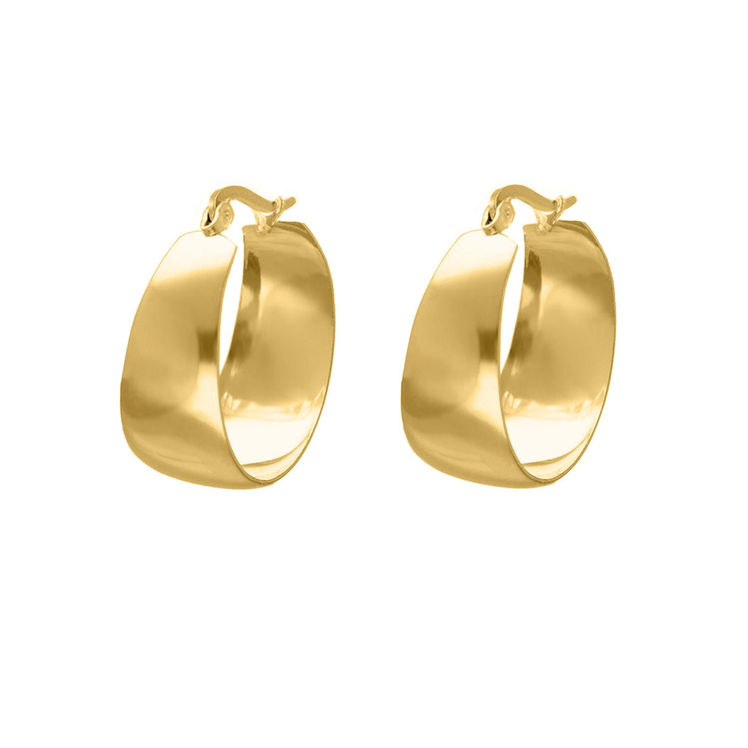 Bold Gold and Silver Statement Hoops-Gold-plated-Nora Luxe