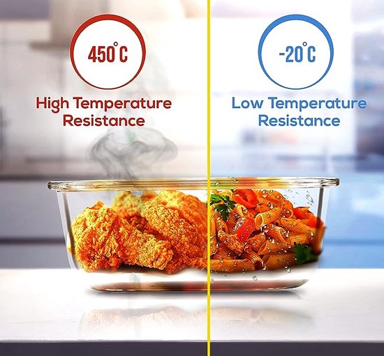 Borosilicate Glass Lunchbox - GlassGuard Bento-1x Rectangle 320ml-Nora Luxe