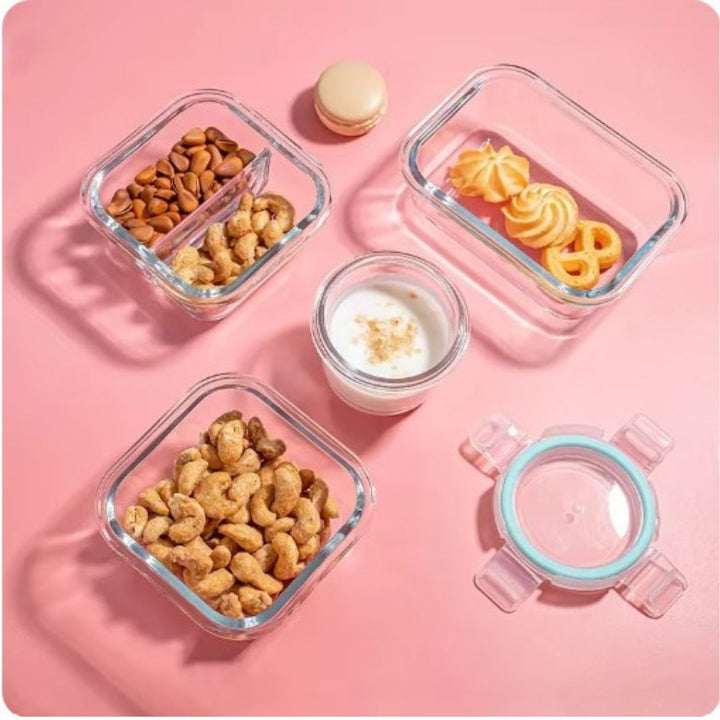 Borosilicate Glass Lunchbox - GlassGuard Bento-1x Rectangle 320ml-Nora Luxe