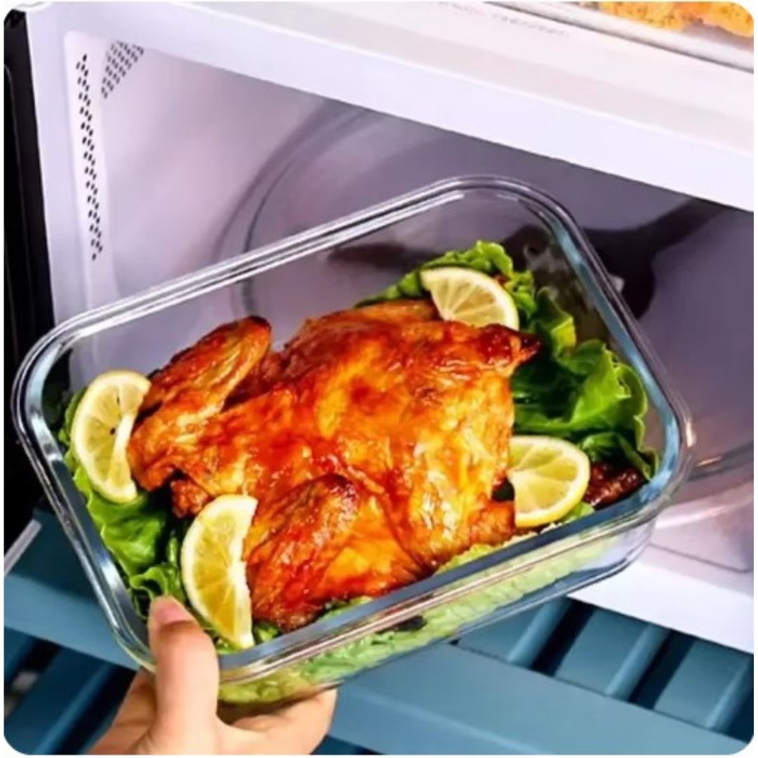 Borosilicate Glass Lunchbox - GlassGuard Bento-1x Rectangle 320ml-Nora Luxe