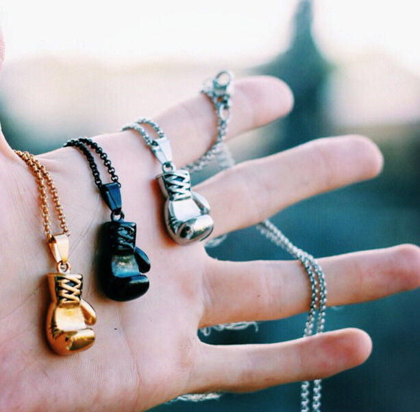 Boxing Glove Pendant Necklace | Bold Design for Men-3 cm-Gold-Nora Luxe