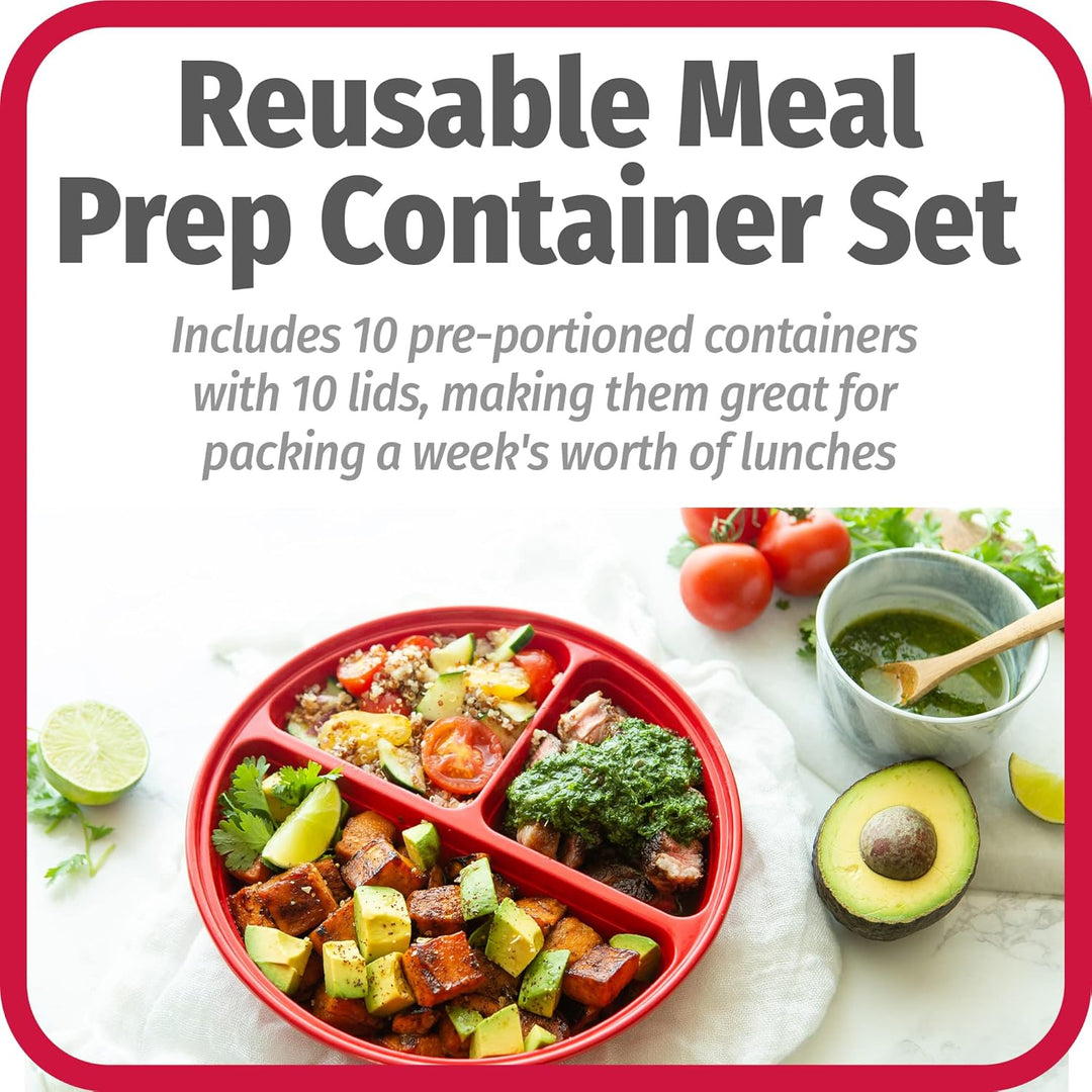 BPA-free Meal Prep Containers, Set of 10-Nora Luxe