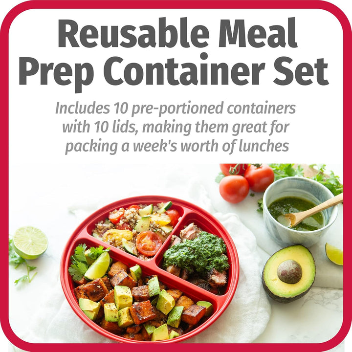 BPA-free Meal Prep Containers, Set of 10-Nora Luxe