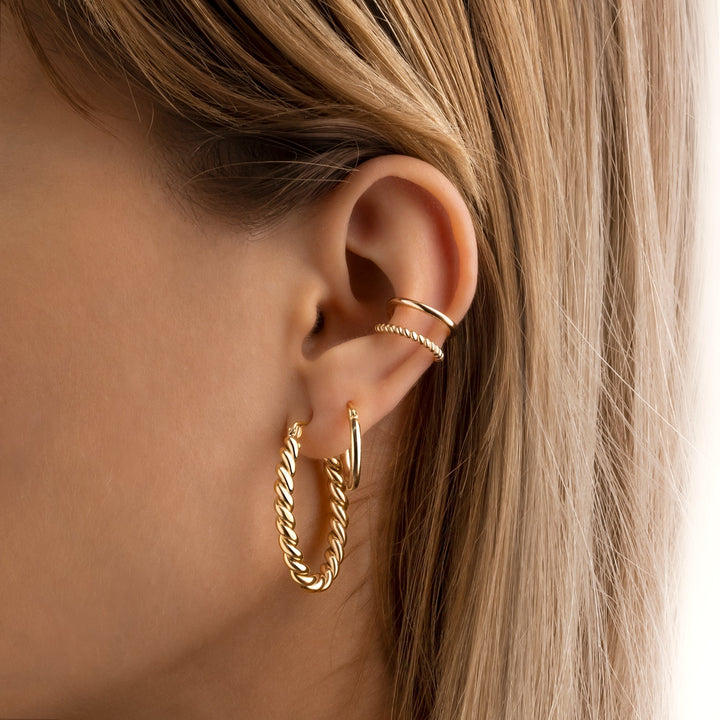 Braided Earrings - Fleur-Silver-Nora Luxe