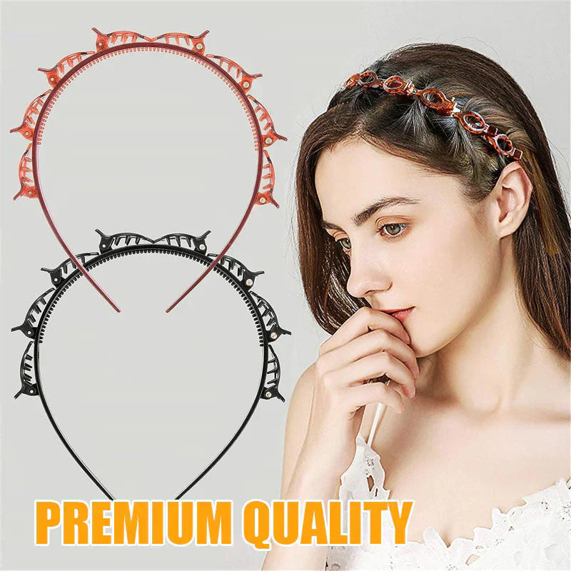 Braided Hairband with Grip – Bibi-Black-Nora Luxe