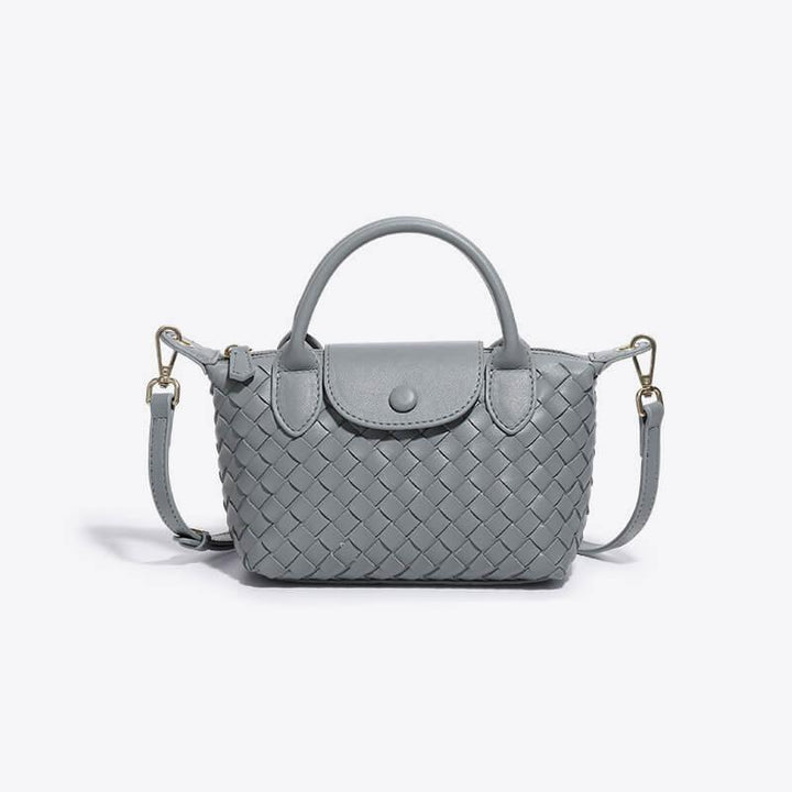Braided Mini Bag - Elena-Blue-Nora Luxe