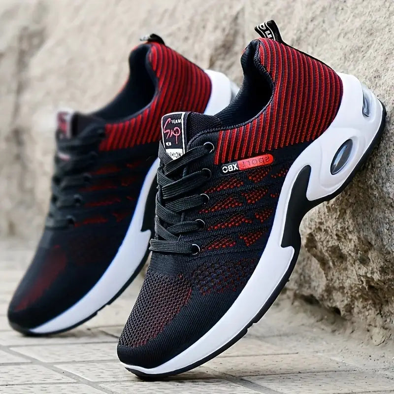 Breathable Men's Running Shoes – Orion-Red-6-Nora Luxe