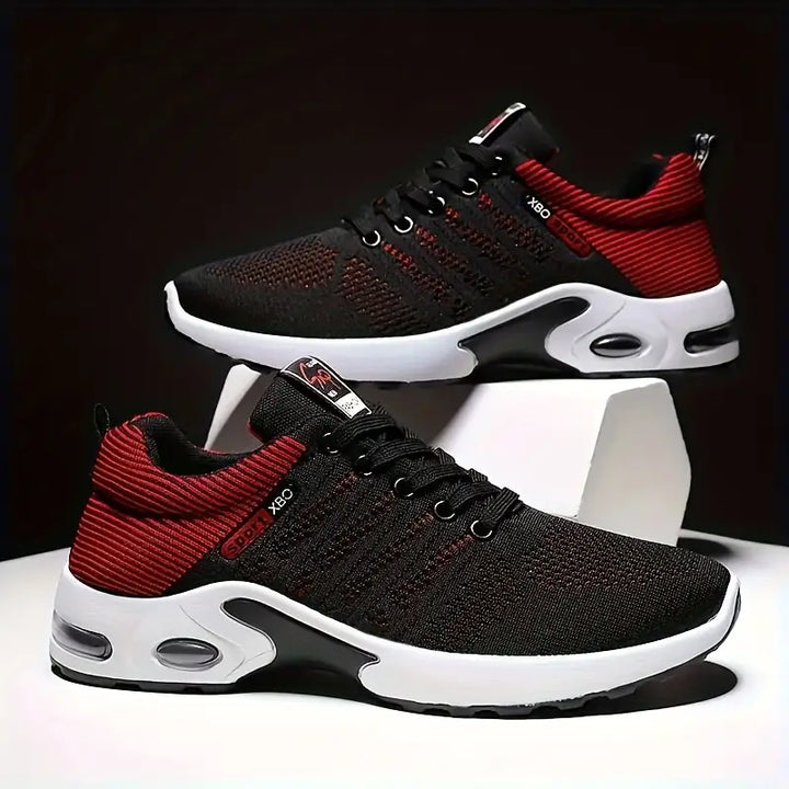 Breathable Men's Running Shoes – Orion-Red-6-Nora Luxe