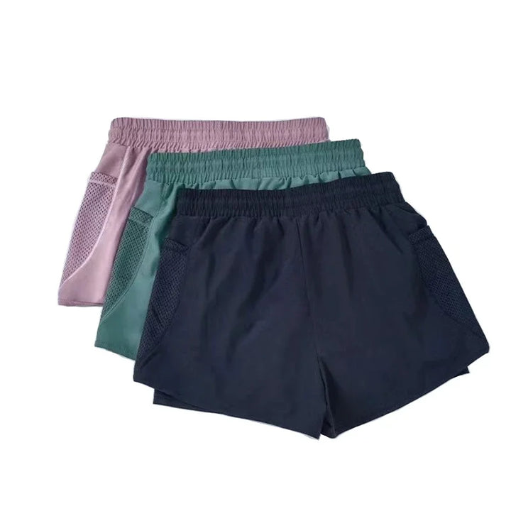 Breathable & Quick-drying High-Waist Fitness Shorts for Women – Mira-Rosa-S-Nora Luxe