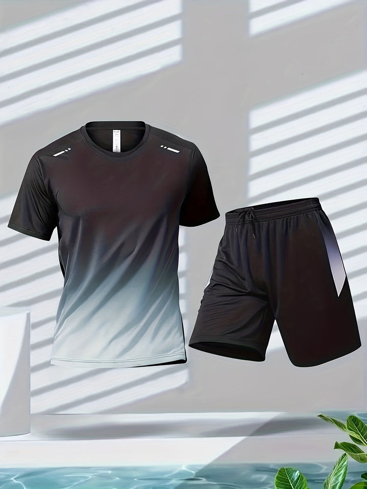 Breathable sports set for men with T-shirt and shorts - PowerMove-White-S-The Livary