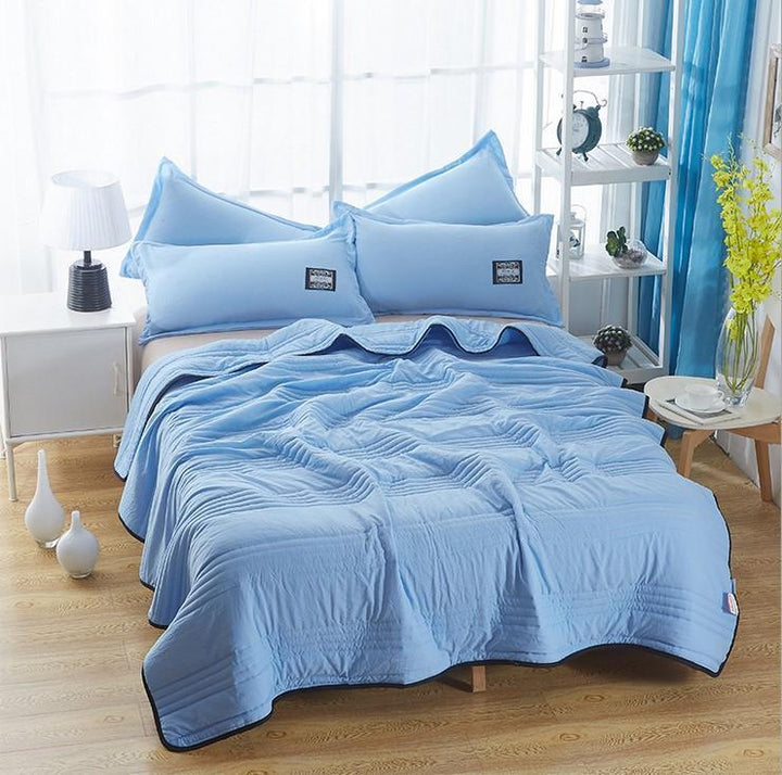 Breathable Summer Cooling Blanket - CoolBreeze-Blue-39.37 × 59.06 in-Nora Luxe