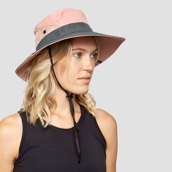 Breathable UV Protection Women's Sun Hat Foldable with Ponytail Opening – Liane (Buy 1, Get 1 FREE)-Red-Nora Luxe