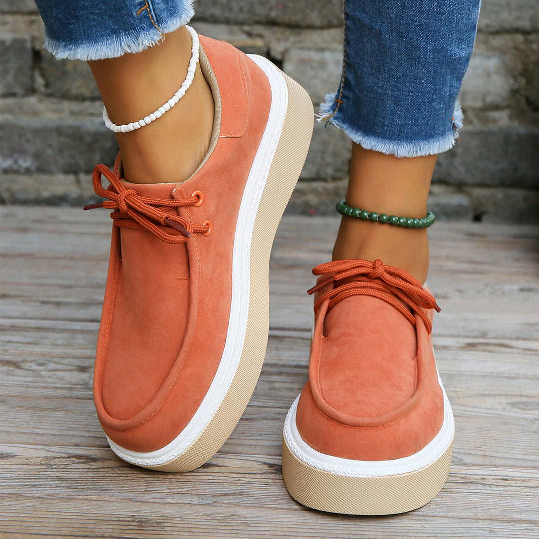 Breathable women's hiking shoes with cushioning – Larissa-Orange-4.5-Nora Luxe