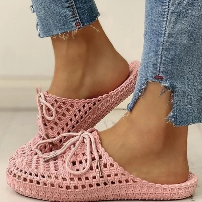 Breathable women's outdoor loafers with open toe – Linaya-Pink-4-Nora Luxe