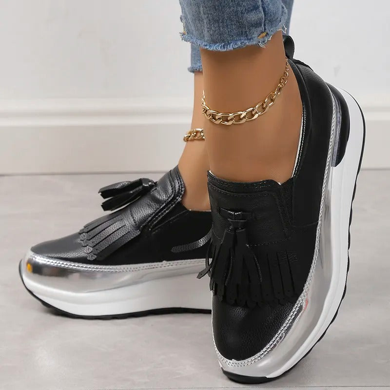Breathable women's sneakers with timeless style – Isabella-White-3-Nora Luxe