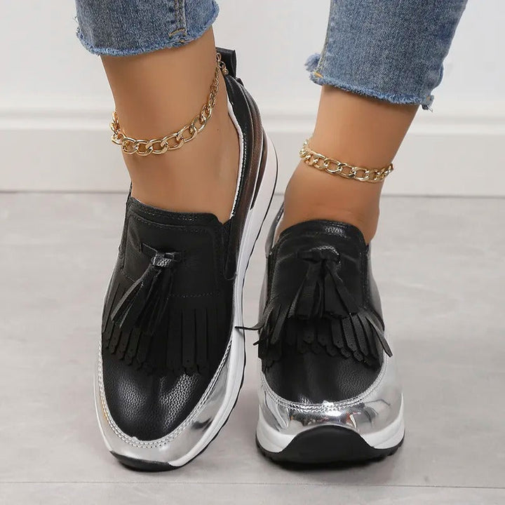 Breathable women's sneakers with timeless style – Isabella-White-3-Nora Luxe