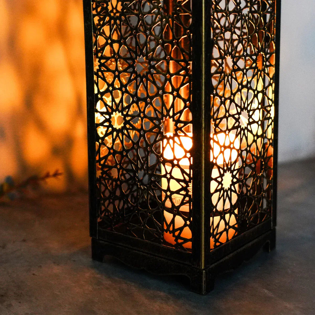 Bronze Vintage Candle Holder - Victor-S (3.54 × 9.84 inches)-Nora Luxe