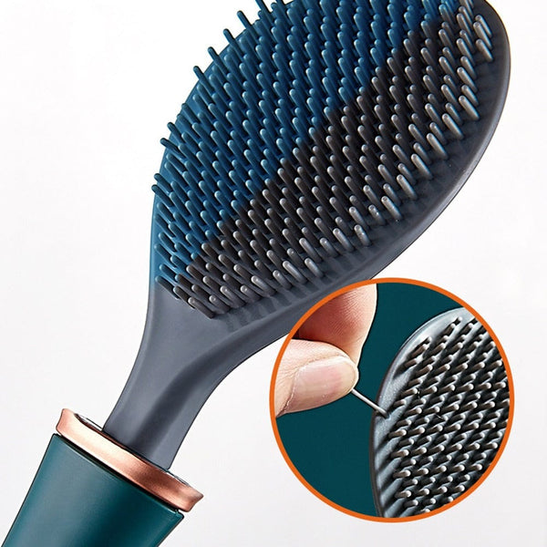 Silicone toilet brush with wall holder & drip tray – Clevora