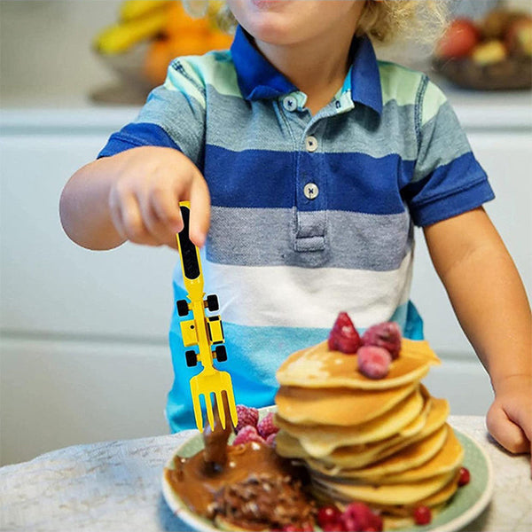 Bulldozer Children's Cutlery Set - ConstructoFork-SET OF 3 FORKS-Nora Luxe