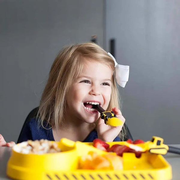 Bulldozer Children's Cutlery Set - ConstructoFork-SET OF 3 FORKS-Nora Luxe