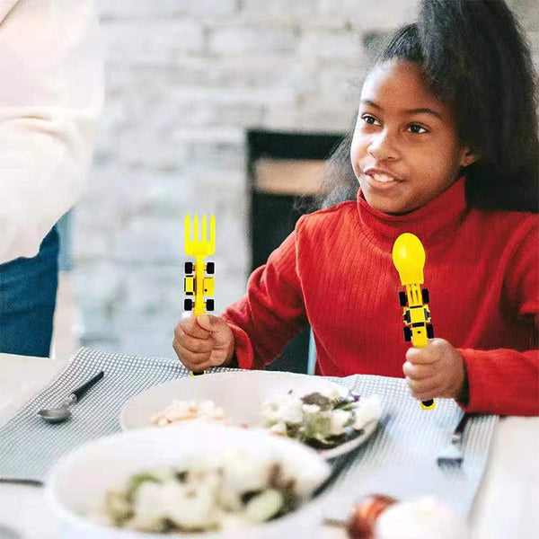 Bulldozer Children's Cutlery Set - ConstructoFork-SET OF 3 FORKS-Nora Luxe