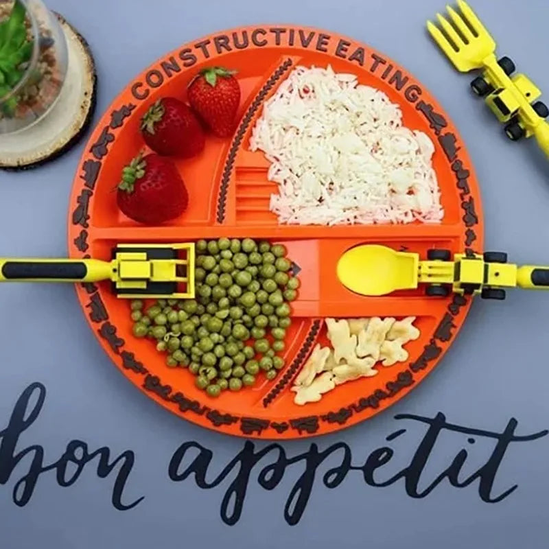 Bulldozer Children's Cutlery Set - ConstructoFork-SET OF 3 FORKS-Nora Luxe