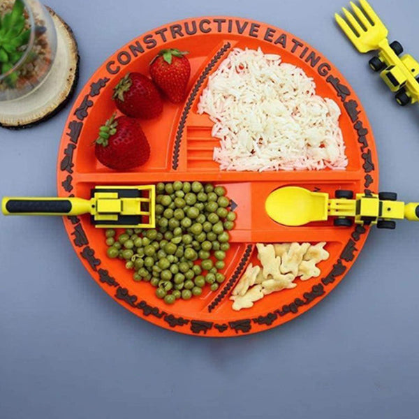 Bulldozer Children's Cutlery Set - ConstructoFork-SET OF 3 FORKS-Nora Luxe