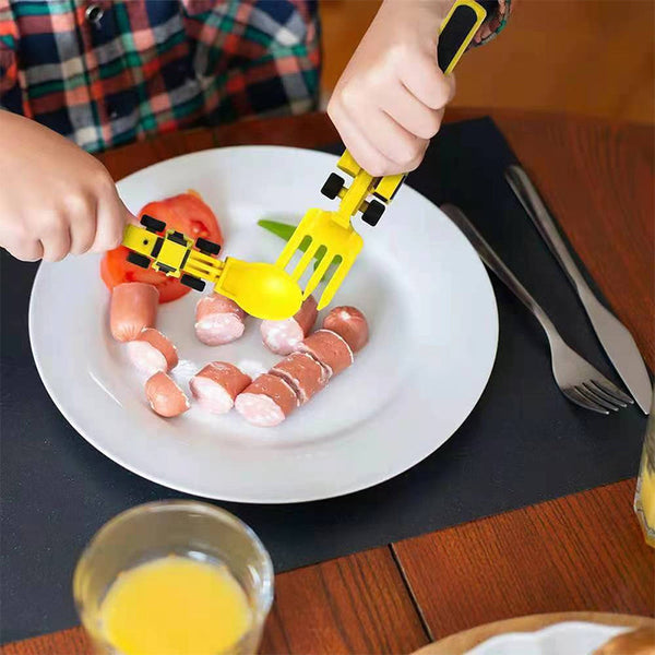 Bulldozer Children's Cutlery Set - ConstructoFork-SET OF 3 FORKS-Nora Luxe