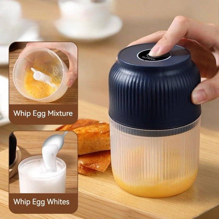 USB Rechargeable Mini Food Chopper another view showing eggs being whipped in the bowl.