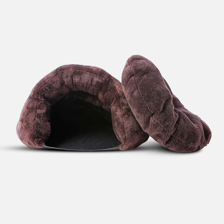 Calming Cave Dog Bed - CozyCave Retreat-Brown-Nora Luxe