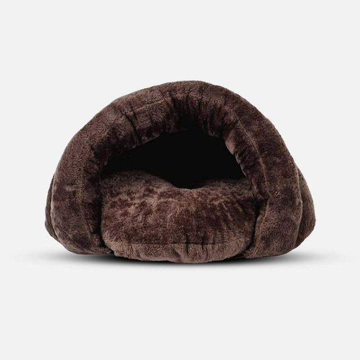 Calming Cave Dog Bed - CozyCave Retreat-Brown-Nora Luxe