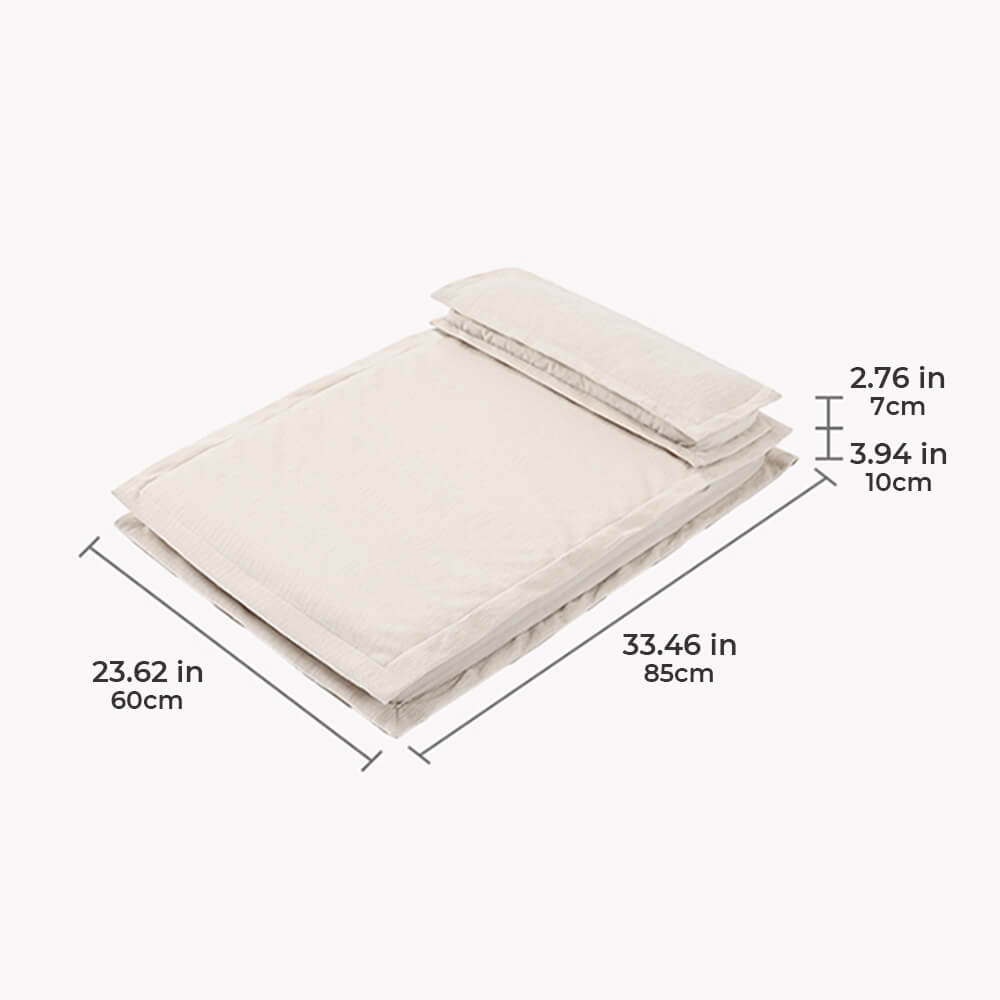 Calming Dog Bed - CozyCalm Deep Sleep-Beige-S-Nora Luxe