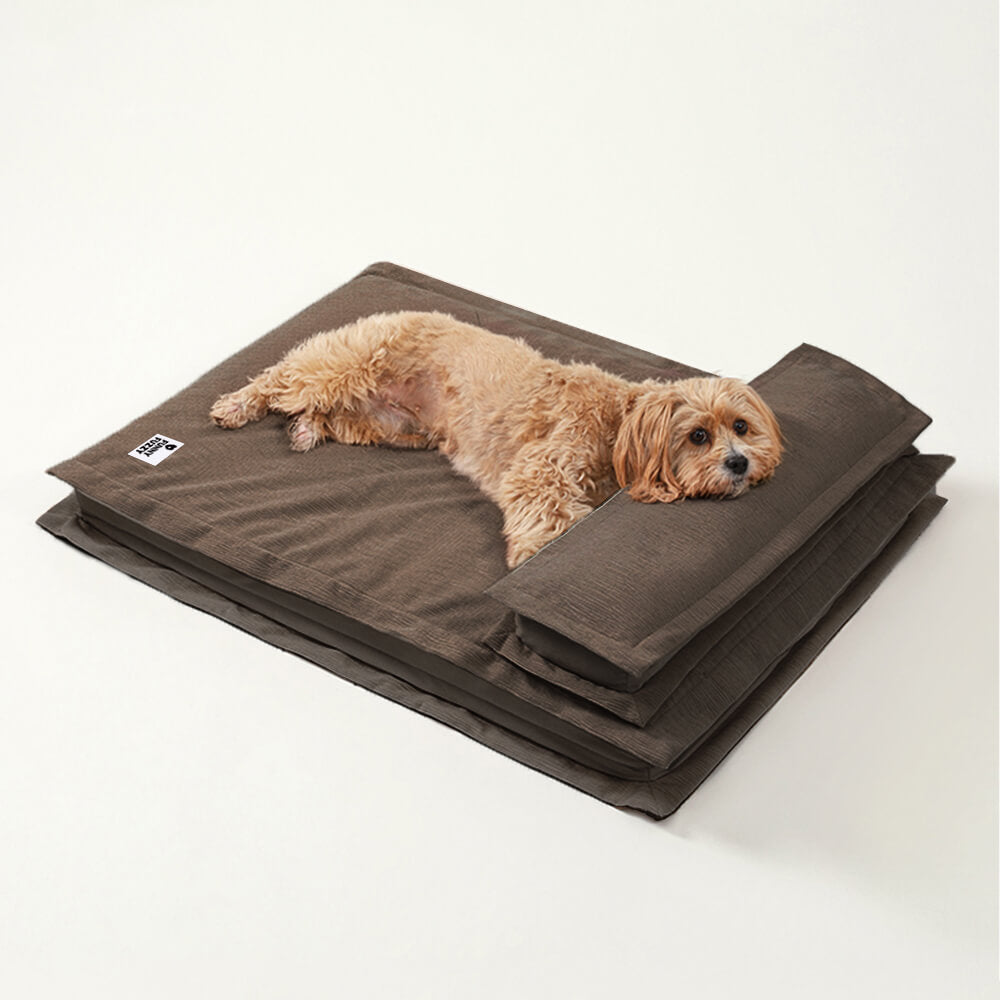 Calming Dog Bed - CozyCalm Deep Sleep-Brown-S-Nora Luxe