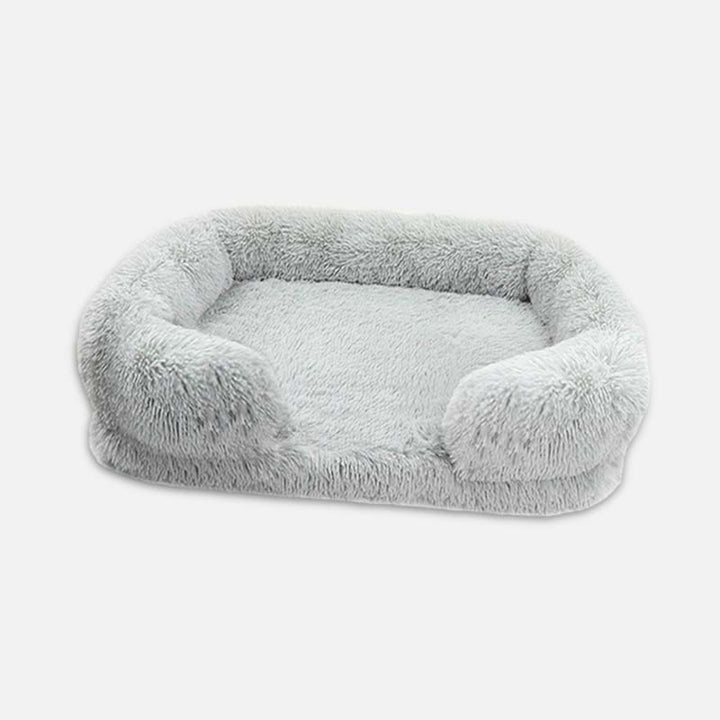 Calming Dog Bed with Memory Foam - Charlie-Light Gray-S-Nora Luxe
