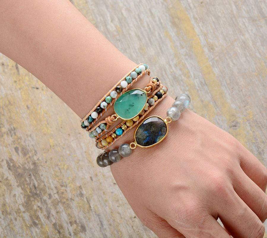 Calming Jade Wrap Bracelet - Elina-Nora Luxe