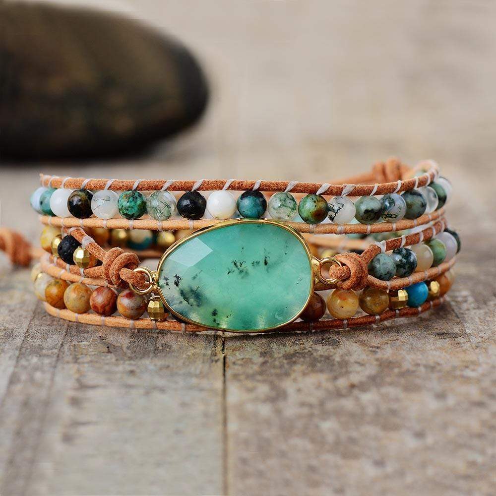 Calming Jade Wrap Bracelet - Elina-Nora Luxe