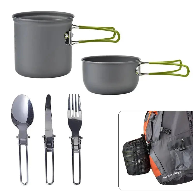 Camping Pan Set with Cutlery - TrekChef-Nora Luxe