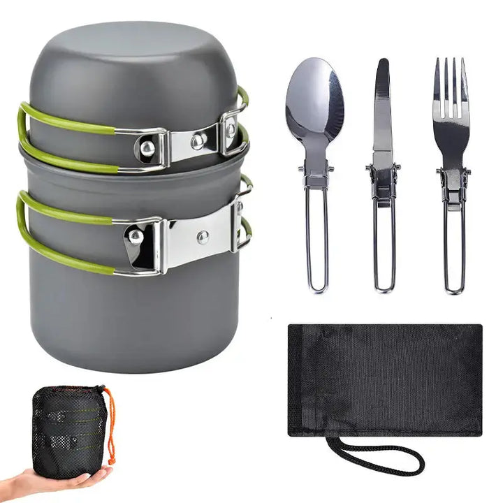 Camping Pan Set with Cutlery - TrekChef-Nora Luxe