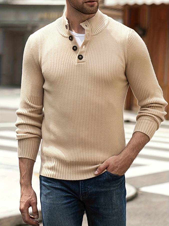 Capri Sweater - Hudson-Beige-M-Nora Luxe