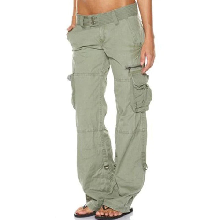 Casual Cargo Trousers for Women - Nova-Green-S-Nora Luxe