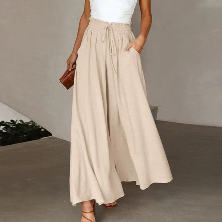 Casual High Waist Trousers for Women - Isla-Beige-S-Nora Luxe