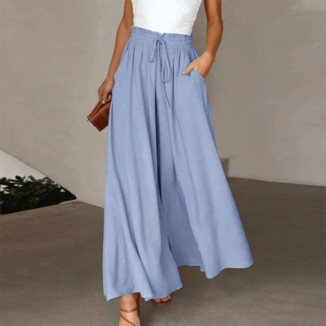 Casual High Waist Trousers for Women - Isla-Blue-S-Nora Luxe