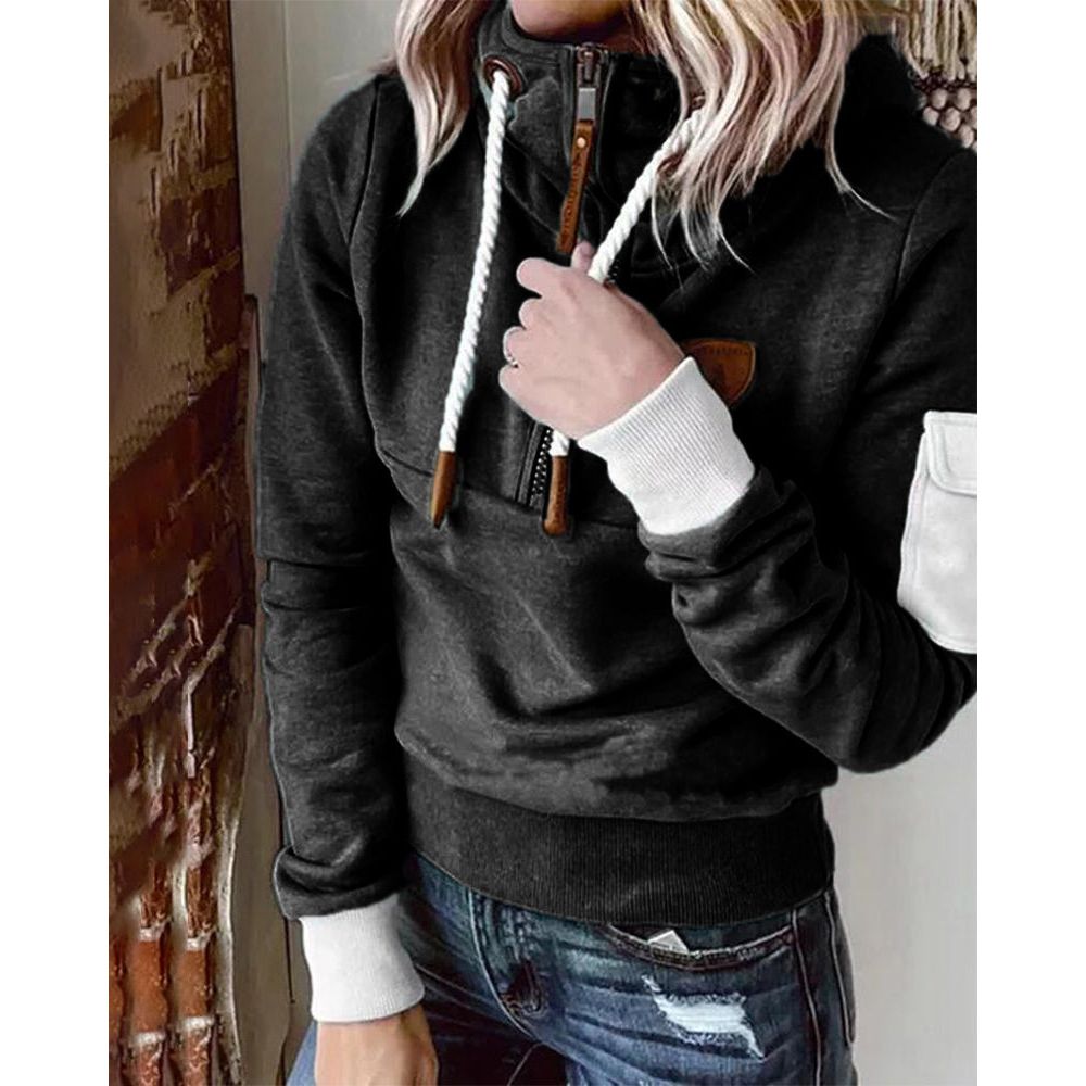 Casual Hoodie in Solid Color - Luna-Green-S-Nora Luxe