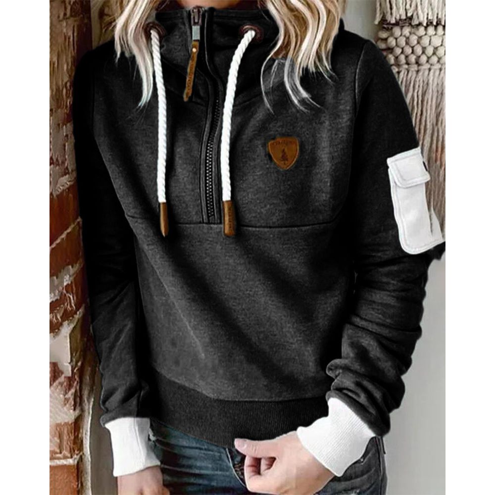 Casual Hoodie in Solid Color - Luna-Green-S-Nora Luxe