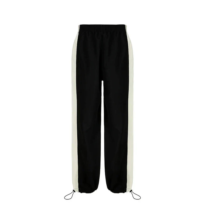 Casual Jogging Trousers with Color Blocks - Nova-Black-XS-Nora Luxe